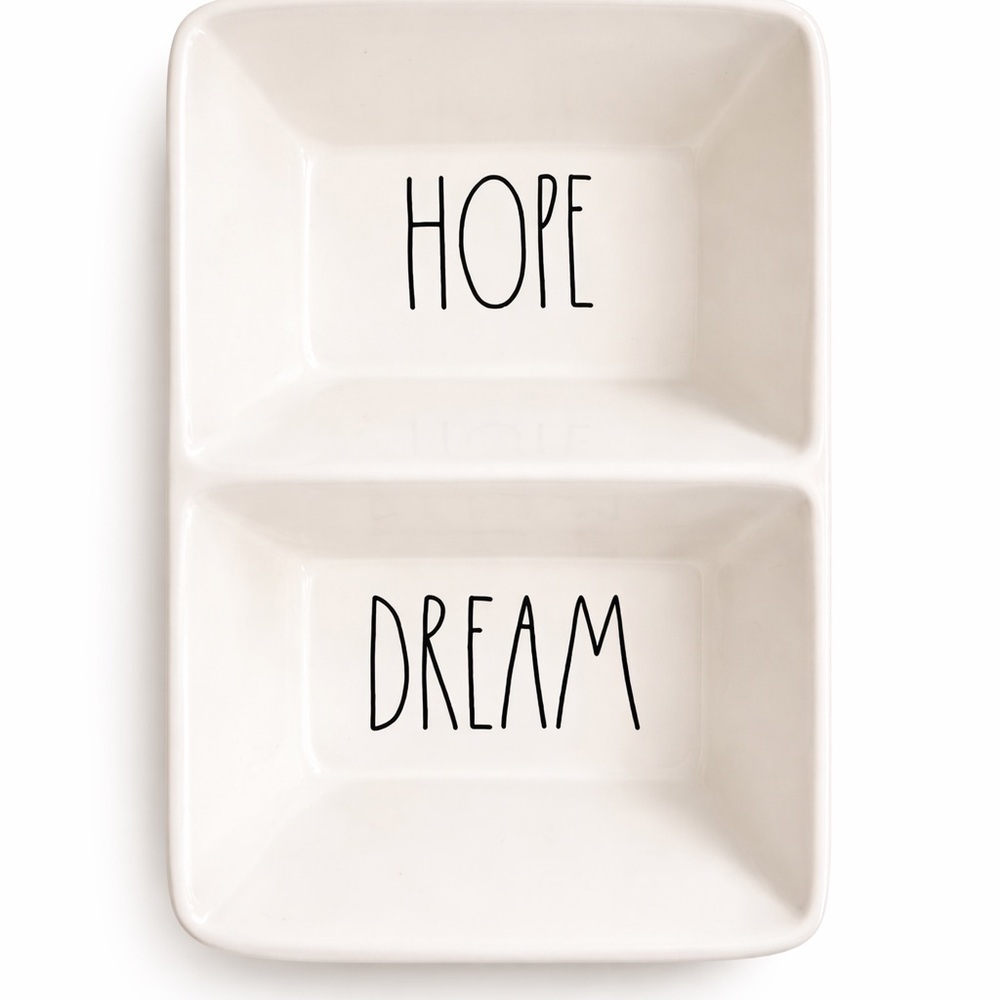 Rae Dunn White Hope Dream Divided Tray ✨FREE SHIPPING✨